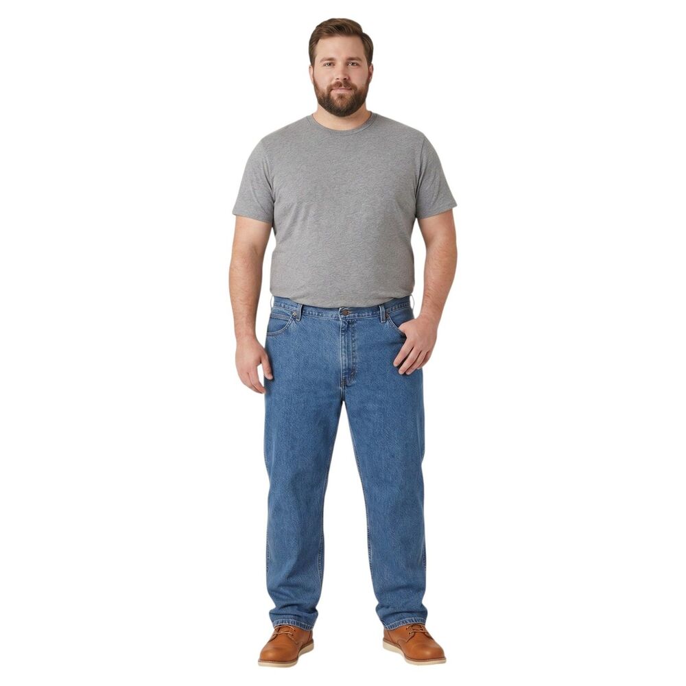 Rustler Men's 48X30 Jeans No Stretch Cotton Blue